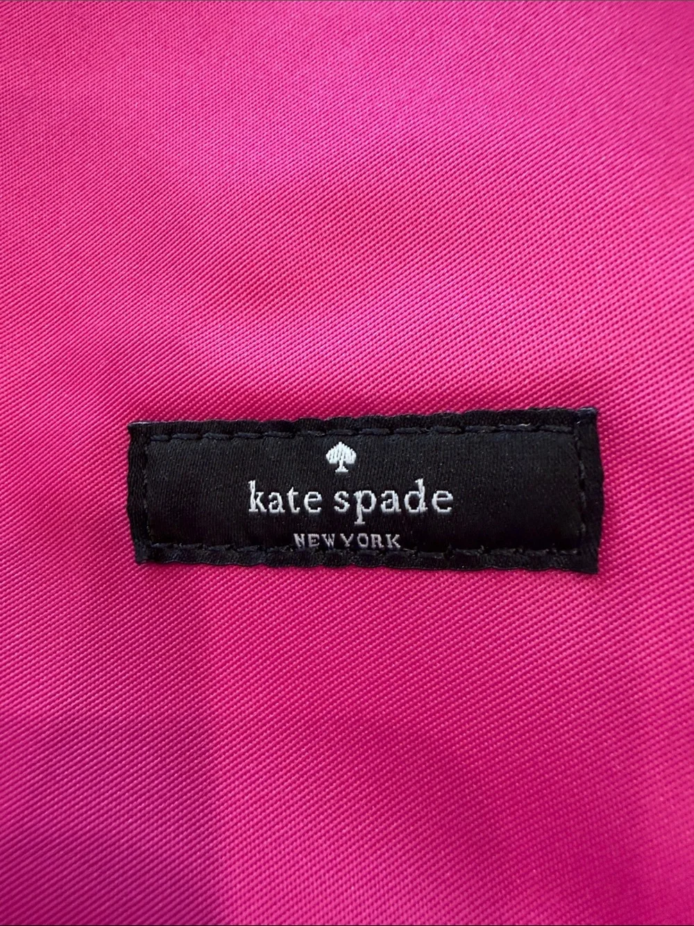 kate spade Hot Pink and Red Logo interior “Unmentionables” Pouch